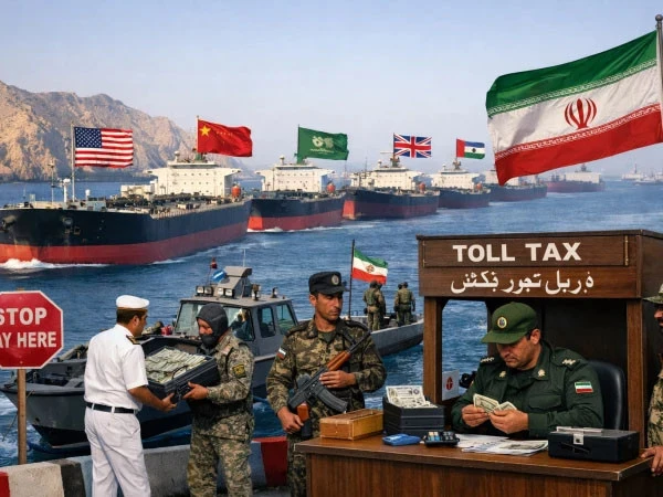 آبنائے ہرمز پرایران کو ٹول فیس دینے والی شپنگ کمپنیوں پرپابندی لگائیں گے؛ امریکہ