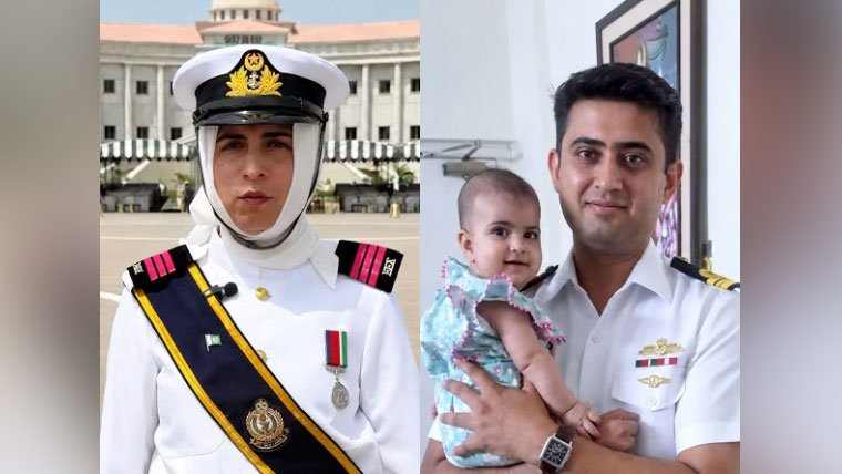 پاک بحریہ کےشہیدافسرکی باہمت اہلیہ الویراحمزہ نے پاکستان نیوی میں کمیشن حاصل کرلیا