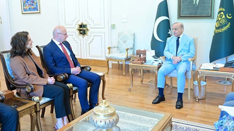 وزیراعظم شہباز شریف سے کروشین وزیر خارجہ کی ملاقات، باہمی تعاون کے فروغ پراتفاق